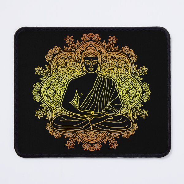 Item preview, Colorful Buddha with Lotus Flower Mandala Background designed and sold by SoccaTamam.
