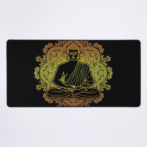 Item preview, Colorful Buddha with Lotus Flower Mandala Background  designed and sold by SoccaTamam.