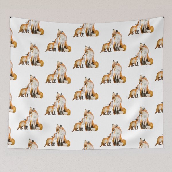 Item preview, Fox and cub watercolour  designed and sold by AmeliaPlayer.