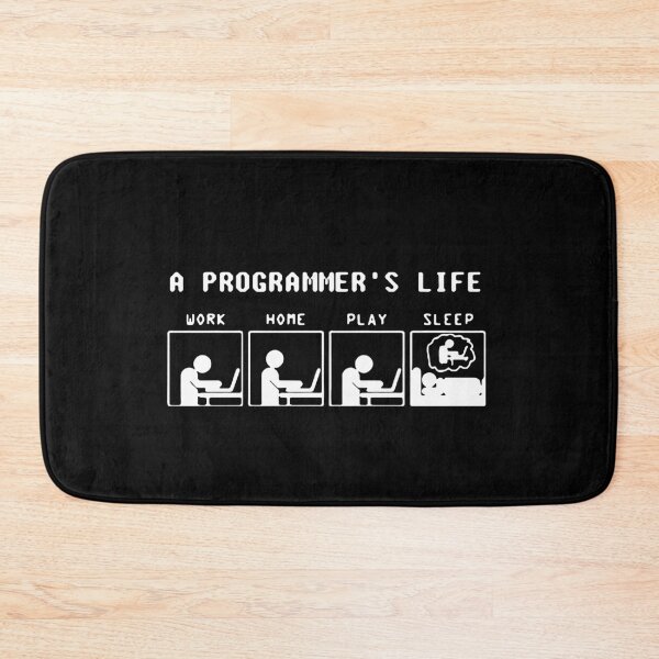 Item preview, Funny Programmer Life Work Home Play Sleep Java C++ Python Love Art Design Happy Apparel Essential Inspiration Joy Mood Funny Cat designed and sold by DesignByHeartUK.