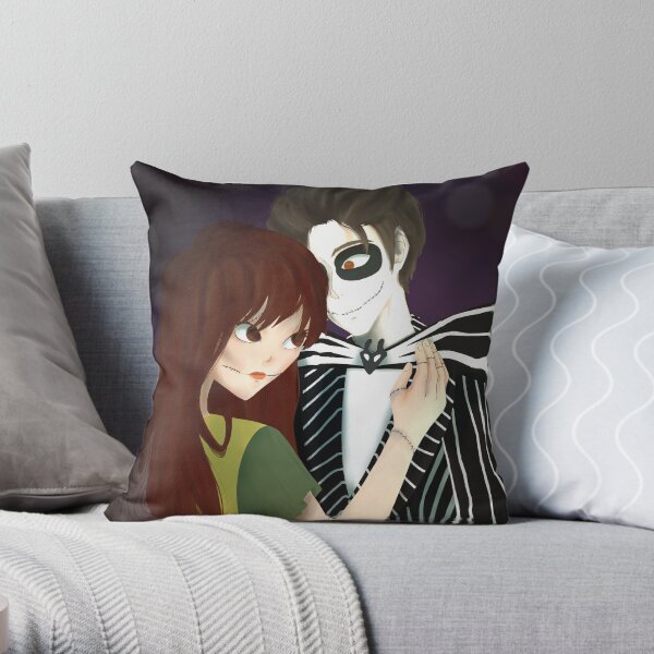 Jack and Sally OC Cosplay | Nightmare Before Christmas Fanart Throw Pillow