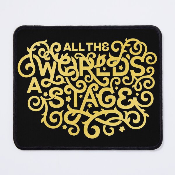 Item preview, All the World's a Stage - Gold/Black - Paul Twa designed and sold by IntermissionMag.
