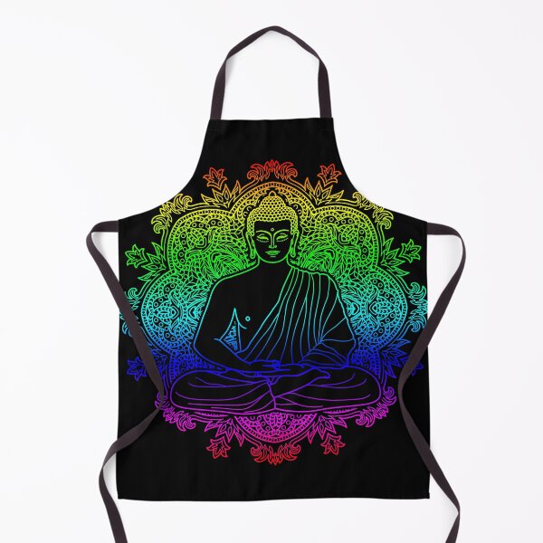 Item preview, Colorful Sitting Buddha with Lotus Flower Mandala Background 4 designed and sold by SoccaTamam.