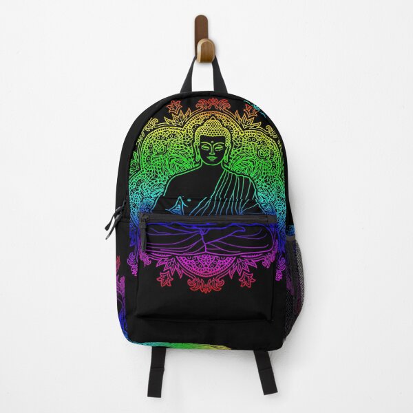Item preview, Colorful Sitting Buddha with Lotus Flower Mandala Background 4 designed and sold by SoccaTamam.