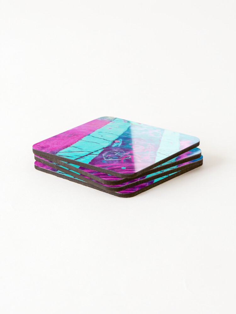 Thumbnail 4 of 5, Coasters (Set of 4), Walk the Chalk designed and sold by RandaRubyRed.