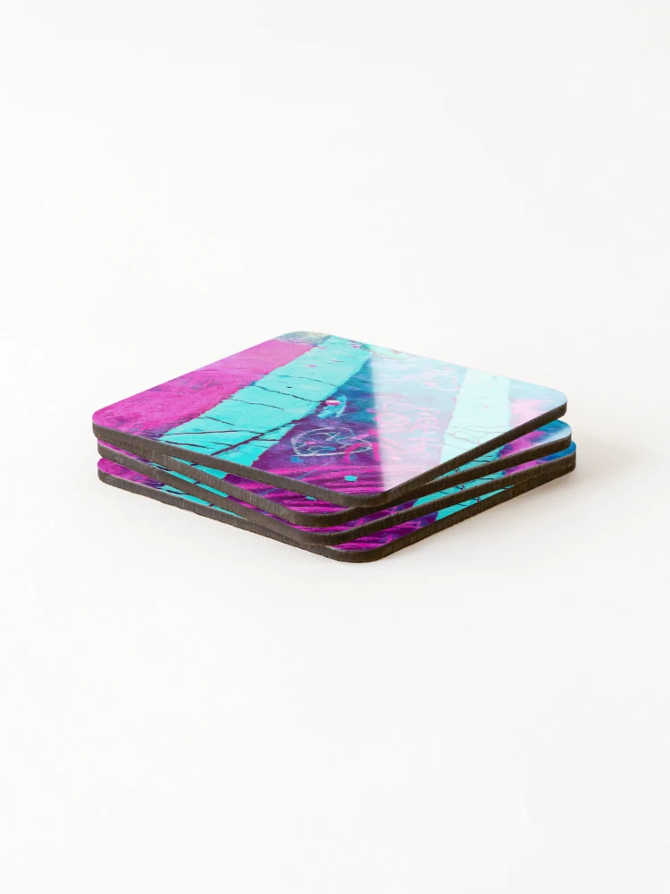 Thumbnail 4 of 5, Coasters (Set of 4), Walk the Chalk designed and sold by RandaRubyRed.