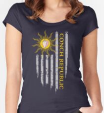 Key West Flag - Conch Republic Women's Fitted Scoop T-Shirt