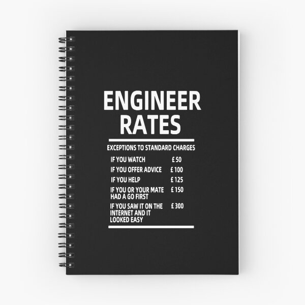 Item preview, Funny Engineer Hourly Rate List Per Hour Art Design Happy Apparel Essential Inspiration Joy Mood Funny designed and sold by DesignByHeartUK.