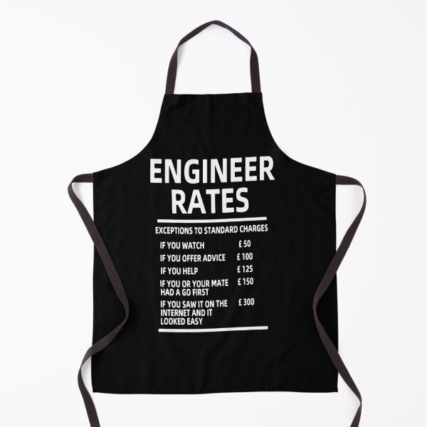 Item preview, Funny Engineer Hourly Rate List Per Hour Art Design Happy Apparel Essential Inspiration Joy Mood Funny designed and sold by DesignByHeartUK.