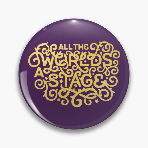 Item preview, All the World's a Stage - Gold/Aubergine - Paul Twa designed and sold by IntermissionMag.