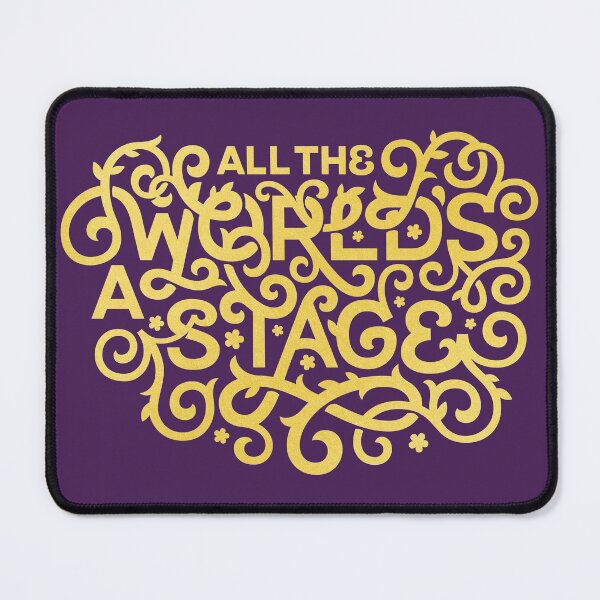 Item preview, All the World's a Stage - Gold/Aubergine - Paul Twa designed and sold by IntermissionMag.