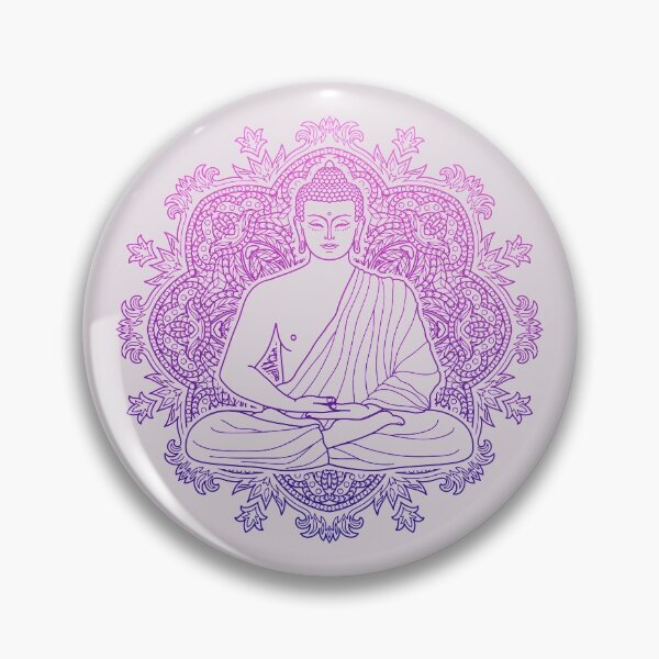 Item preview, Colorful Sitting Buddha with Lotus Flower Mandala Background 5 designed and sold by SoccaTamam.