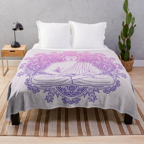Item preview, Colorful Sitting Buddha with Lotus Flower Mandala Background 5 designed and sold by SoccaTamam.