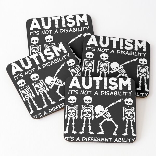 Item preview, Skeleton Dabbing Autism its not a disability it's different ability Happy Holiday Pumpkin halloween Gift Premium Apparel Funny Holiday Xmas designed and sold by DesignByHeartUK.
