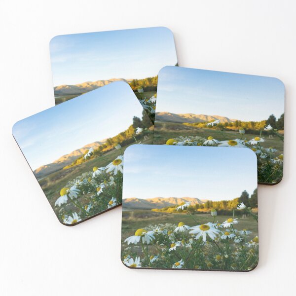 Item preview, Flowers in a Patagonian sunset with a lake and mountains designed and sold by Vanina Isola.