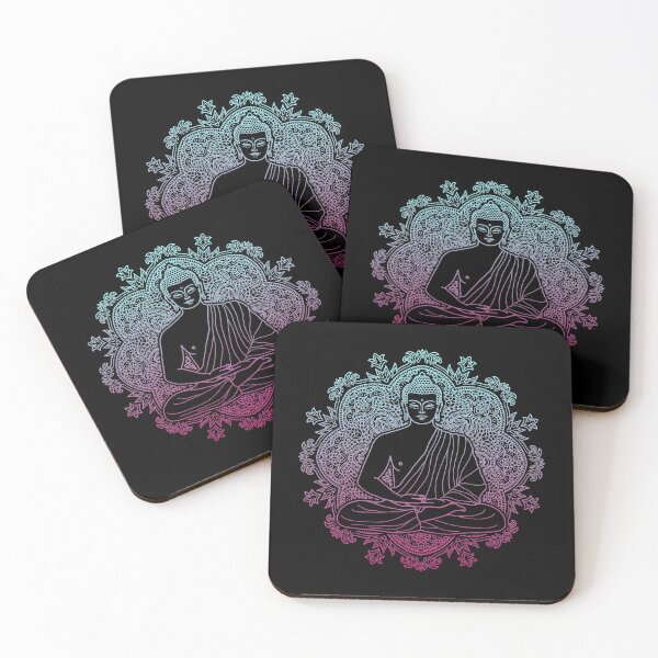 Item preview, Colorful Sitting Buddha with Lotus Flower Mandala Background 7 designed and sold by SoccaTamam.