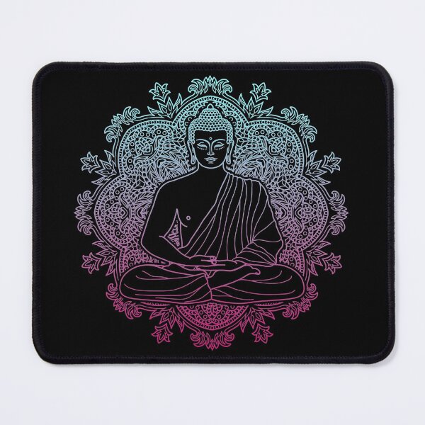 Item preview, Colorful Sitting Buddha with Lotus Flower Mandala Background 7 designed and sold by SoccaTamam.