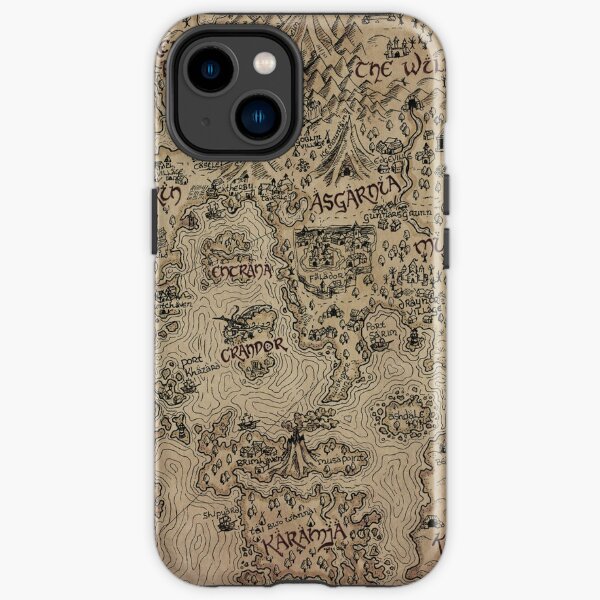 Vintage Map of Gielinor inspired by RuneScape OS iPhone Tough Case