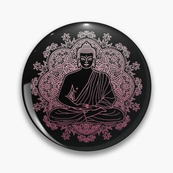 Item preview, Colorful Sitting Buddha with Lotus Flower Mandala Background 8 designed and sold by SoccaTamam.