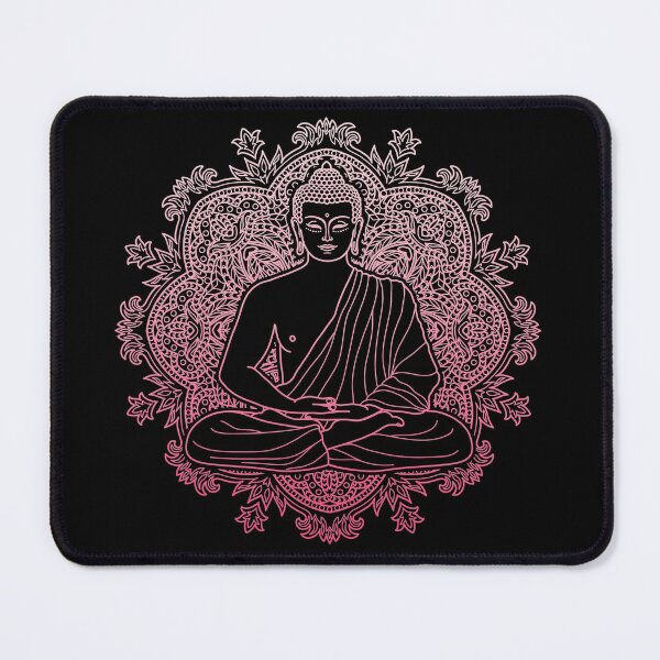 Item preview, Colorful Sitting Buddha with Lotus Flower Mandala Background 8 designed and sold by SoccaTamam.
