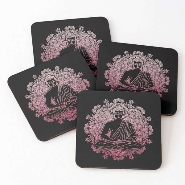Item preview, Colorful Sitting Buddha with Lotus Flower Mandala Background 8 designed and sold by SoccaTamam.
