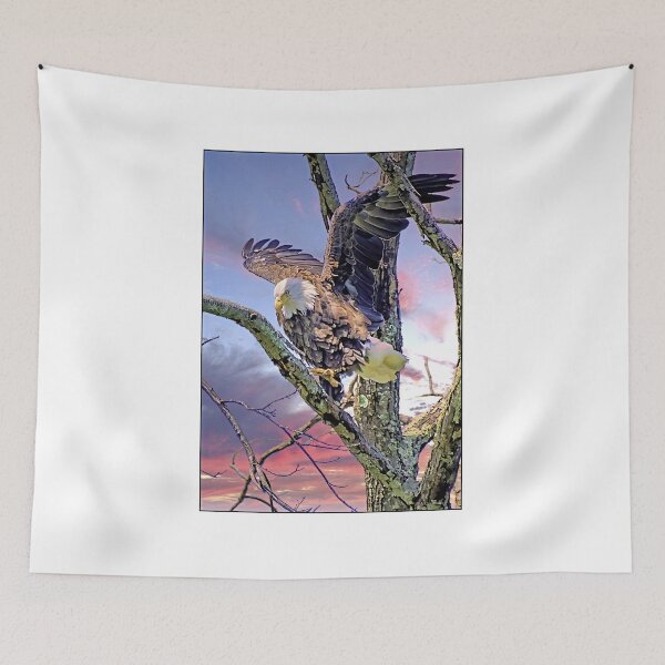 Item preview, Bald Eagle Spots Prey from Treetop Perch designed and sold by AMacGPhilly.