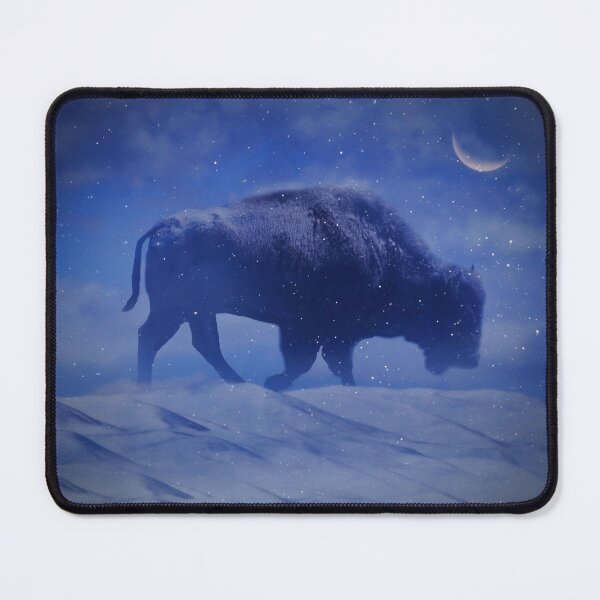 Artikelvorschau, Buffalo Crescent Moon Schnee Winter entworfen und verkauft von Stephanie Laird.