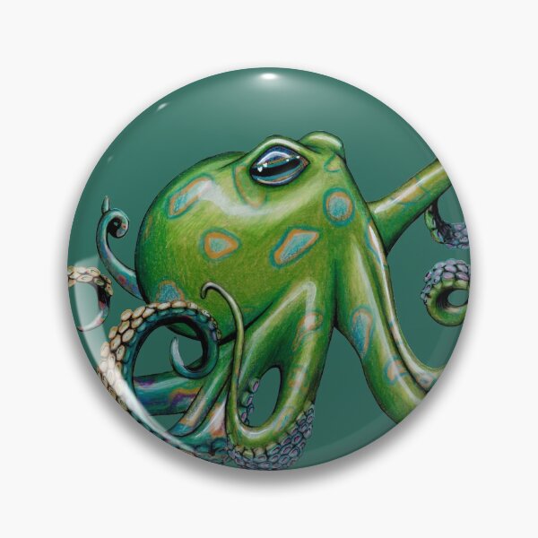 Item preview, octopus green pointing  designed and sold by HGothMoths.