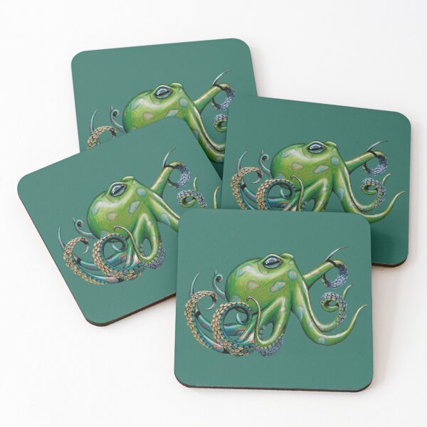 Item preview, octopus green pointing  designed and sold by HGothMoths.
