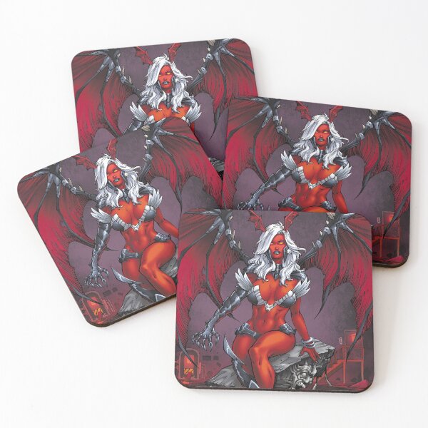 Item preview, Cyberpunk succubus sits in hell designed and sold by jackscomics.