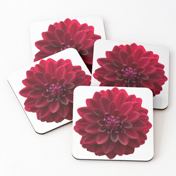 Item preview, Red Dahlia Flower Still Life Floral Photography designed and sold by CottoVerdi.