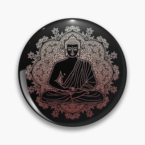 Item preview, Sitting Buddha with Lotus Flower Mandala Background designed and sold by SoccaTamam.