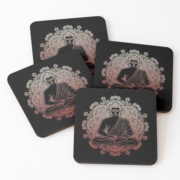 Item preview, Sitting Buddha with Lotus Flower Mandala Background designed and sold by SoccaTamam.