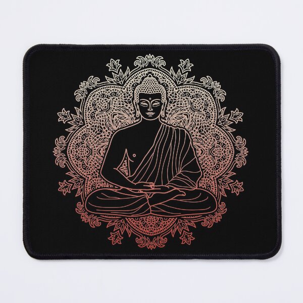Item preview, Sitting Buddha with Lotus Flower Mandala Background designed and sold by SoccaTamam.