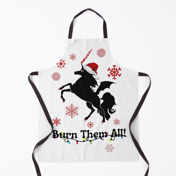 Item preview, Evil Unicorn with Flames and Christmas Lights designed and sold by charqui.