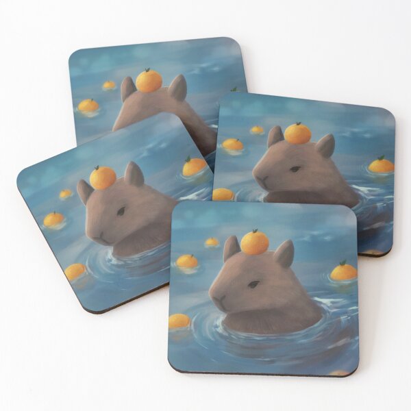 Item preview, Swimming capybara designed and sold by Sheepdreams.