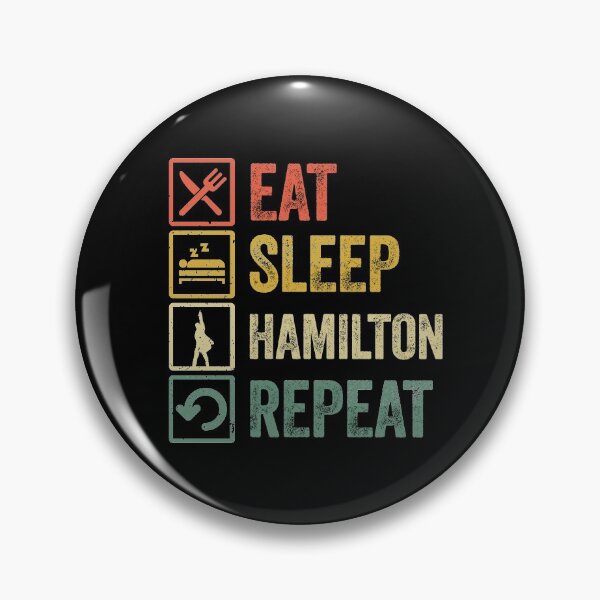 Item preview, Funny eat sleep hamilton repeat retro vintage gift designed and sold by HN-ART.