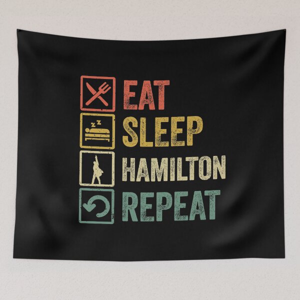 Item preview, Funny eat sleep hamilton repeat retro vintage gift designed and sold by HN-ART.