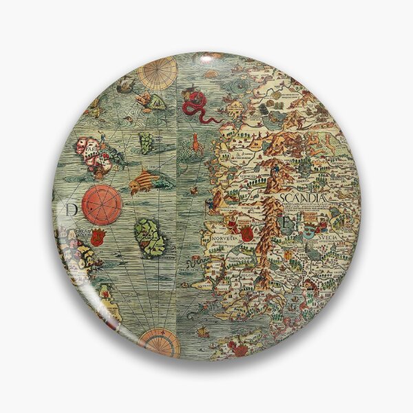 Item preview, CARTA MARINA  1539 ANTIQUE MAP OF SEA CREATURES IN WATERS OF NORWAY AND ICELAND designed and sold by BulganLumini.
