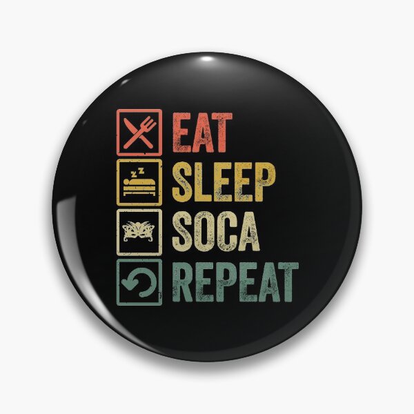 Item preview, Funny eat sleep soca repeat retro vintage gift designed and sold by HN-ART.
