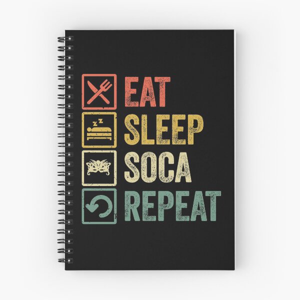 Item preview, Funny eat sleep soca repeat retro vintage gift designed and sold by HN-ART.
