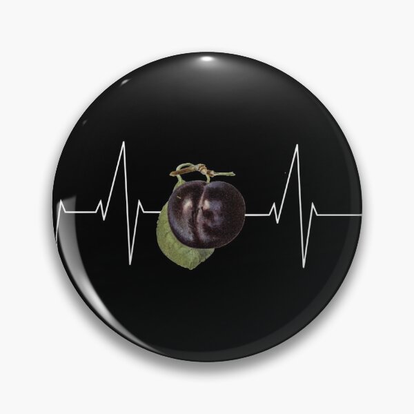 Item preview, Plum heartbeat retro vintage white designed and sold by tiemistico.
