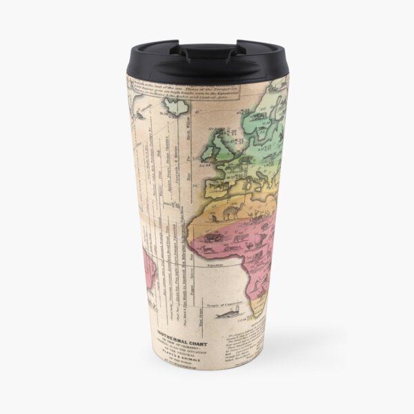 Carte des climats (carte isotherme) en 1845 Mug isotherme