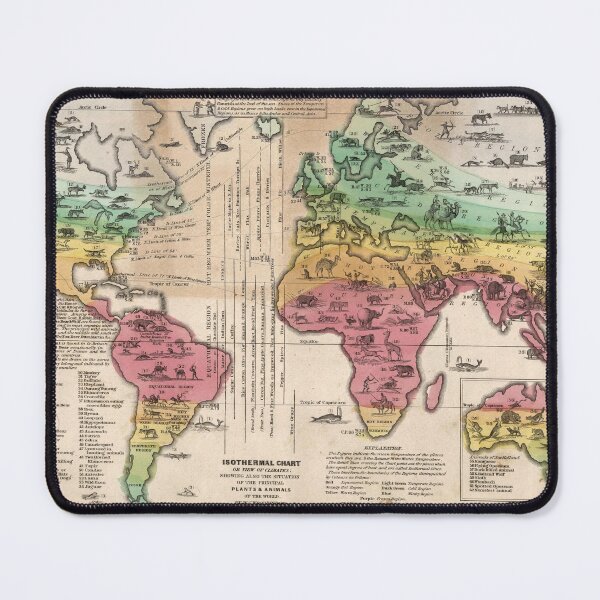 Item preview, Map Of Climates (Isothermal Chart) in 1845 designed and sold by ganje.