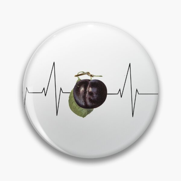 Item preview, Plum heartbeat retro vintage black designed and sold by tiemistico.