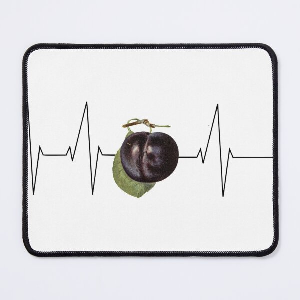 Item preview, Plum heartbeat retro vintage black designed and sold by tiemistico.
