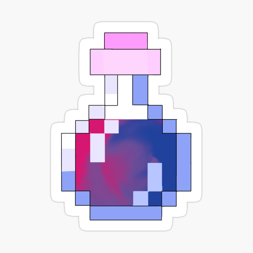 Sunset swirl minecraft potion bottle Sticker for Sale by xBabyBunnyx