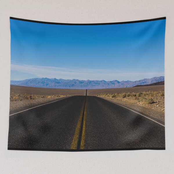 Item preview, Long, straight, black road in California's Death Valley designed and sold by OrcaNature.