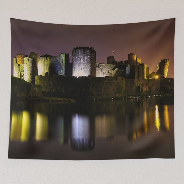 Item preview, Caerphilly Castle at Night designed and sold by carrizizi.