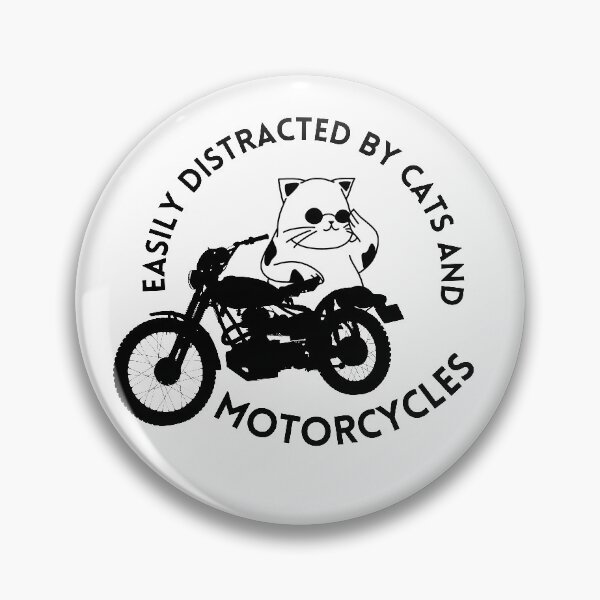 Item preview, Easily distracted by cats and motorcycles designed and sold by EChendesign.